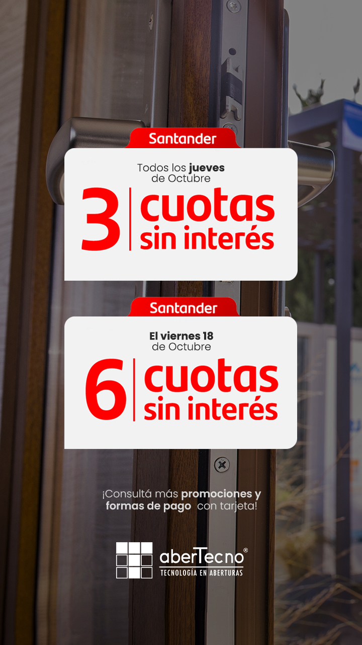 santander promocion abertecno octubre 2024 Abertecno | Tecnología en Aberturas - La Pampa, Argentina Fabrica de Aberturas, Sistemas de Carpintería y Fachadas lntegrales. Sucursales en Santa Rosa y General Pico, La Pampa y Neuquén.